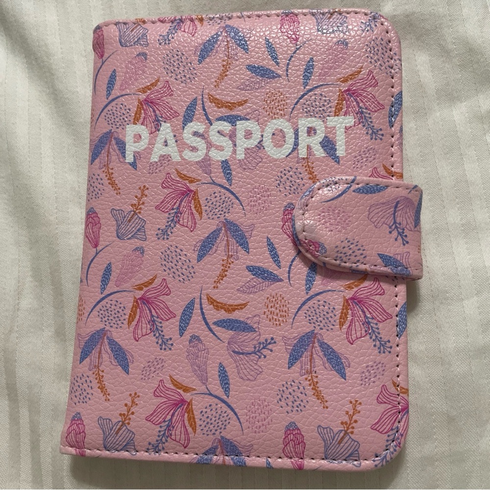 Floral Pink‎ Passport Holder - Picture 2 of 8